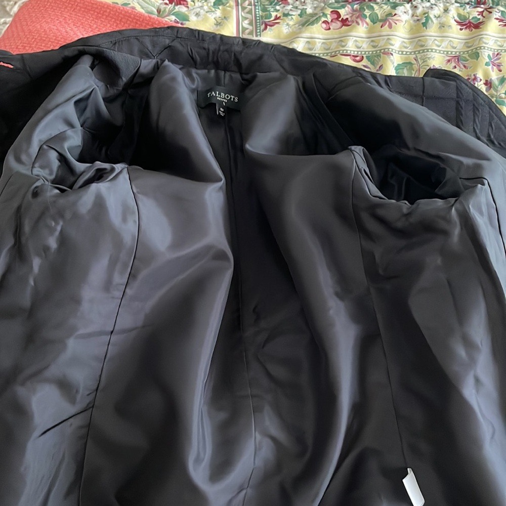 Talbots Black Pattern Cropped Jacket - image 6